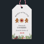 'Baked with Love' Cookies baking  Gift Tags<br><div class="desc">Personalised "Baked with love" Favour tags are perfect for homemade Holiday cookie gift  giving featuring cute hand painted watercolor christmas cookies.  Perfect for Bakers to beautifully package your delicious holiday cookies.</div>
