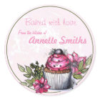 Baked With Love / Cupcake/ Personalised