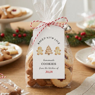 'Baked with Love' Gingerbread Cookieman Gift Tags