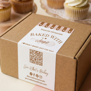 Baked With Love Hand Drawn Whisk QR Code Bakery