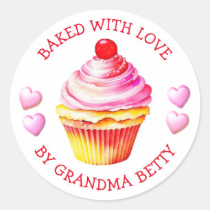Baked with Love, Handmade Cupcakes Labels
