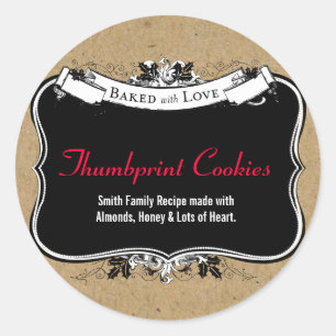 Baked With Love Holiday Cookie Gift Label