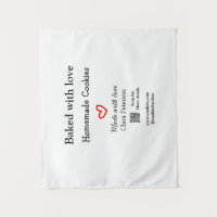 Baked with love home cookies add QR made with love