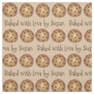 Baked with Love Personalised Chocolate Chip Cookie Fabric
