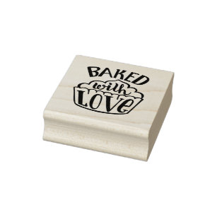 Baked with Love Rubber Stamp