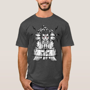 Bakeneko With Raijin Drums Japanese Monster Cat Ha T-Shirt