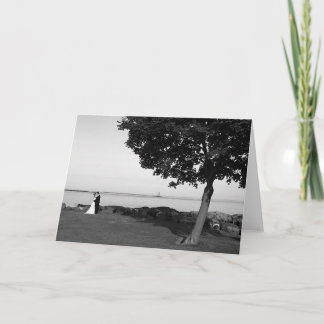 Baker B&W Wedding photo Card