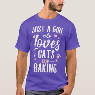 Baker & Bake Fans of Baking Supplies & Cats Lover T-Shirt