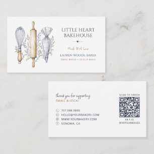 Baker Bakery Baking Utensils  Business Card