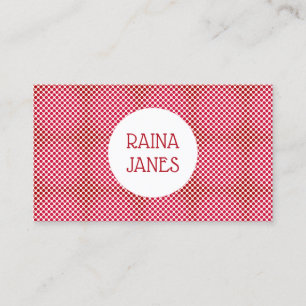 Baker Bakery Cookie Maker Red Polka Dots Business Card