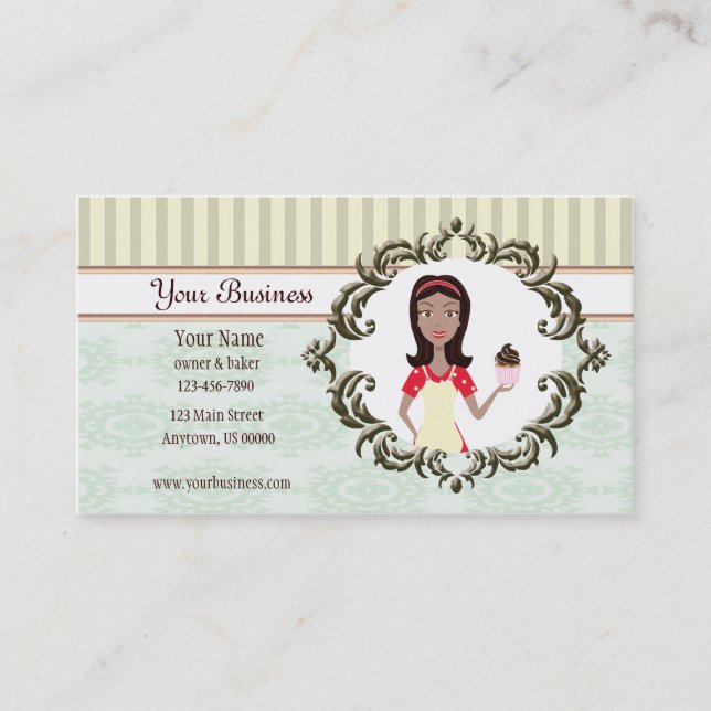 Baker, Bakery, Pastry Chef Business Card (Front)
