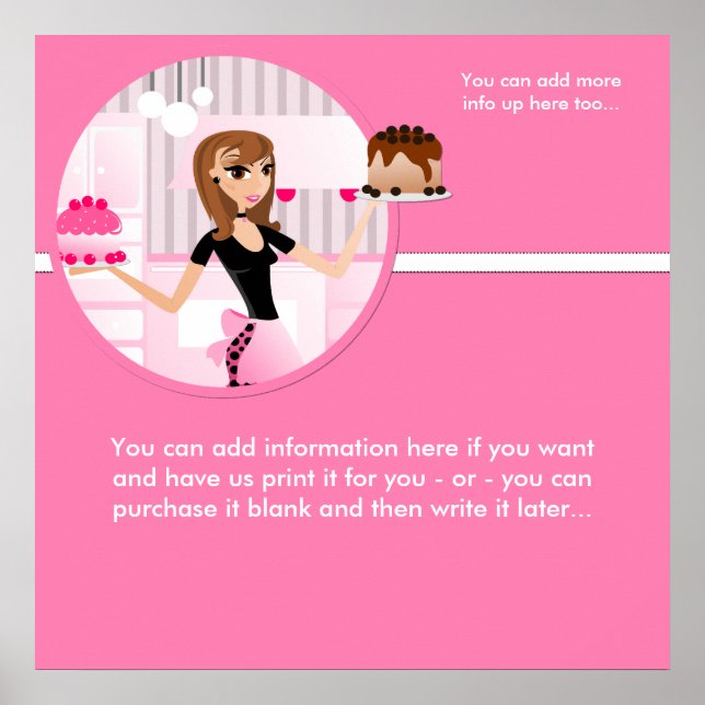 Baker/Bakery/Pastry Chef Poster Design 3 (Front)