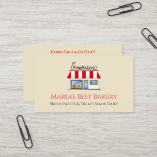 Baker Bakery Store Cafe Business Card