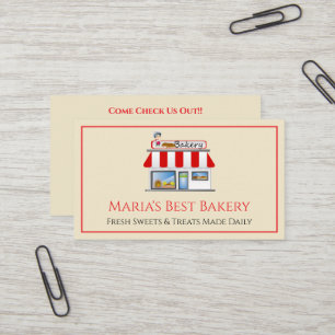 Baker Bakery Store Cafe Business Card