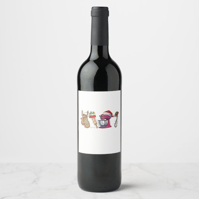 Baker Baking Bake Bakery Kitchen Worke Wine Label (Front)