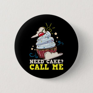 Baker Baking Cake Cupcake Gift 6 Cm Round Badge