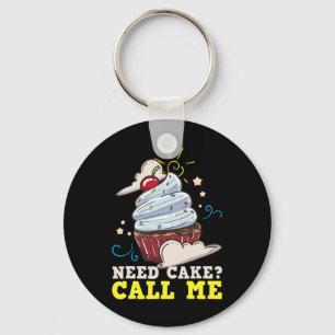 Baker Baking Cake Cupcake Gift  Key Ring