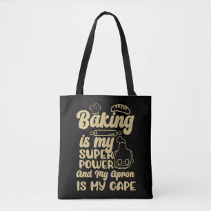 Baker Baking Is My Superpower Bakery Chef Cake Tote Bag