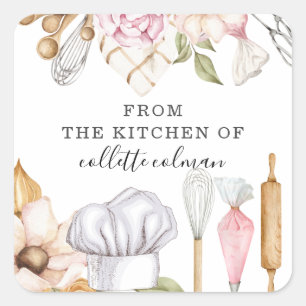 Baker Baking Tools   From The Kitchen Of Square Sticker