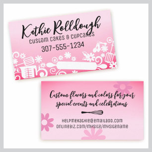 Baker baking utensils business card 2