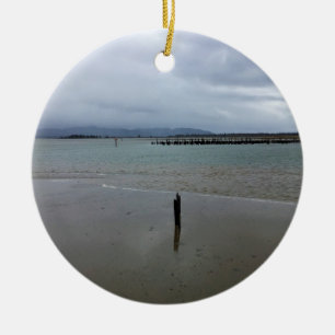 Baker Bay, Cape Disappointment, Washington Ceramic Ornament