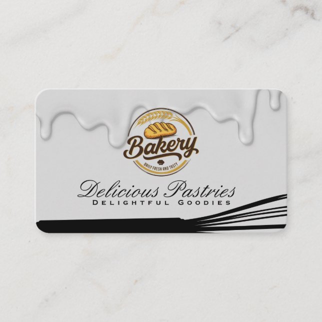 Baker Bread | Pastries | Whisk Business Card (Front)