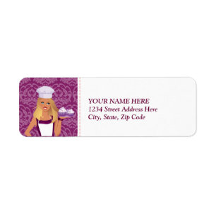 Baker Cake Decorator Return Label Custom Return Address Label
