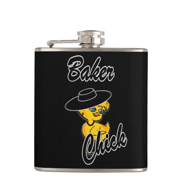 Baker Chick #4 Hip Flask (Front)