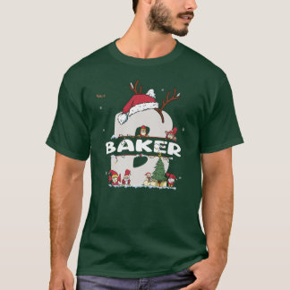 Baker Christmas  w Baker Name for funny Xmas  T-Shirt