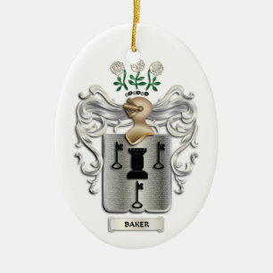 Baker Coat of Arms Ornament