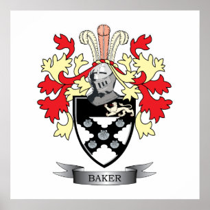 Baker Coat of Arms Poster