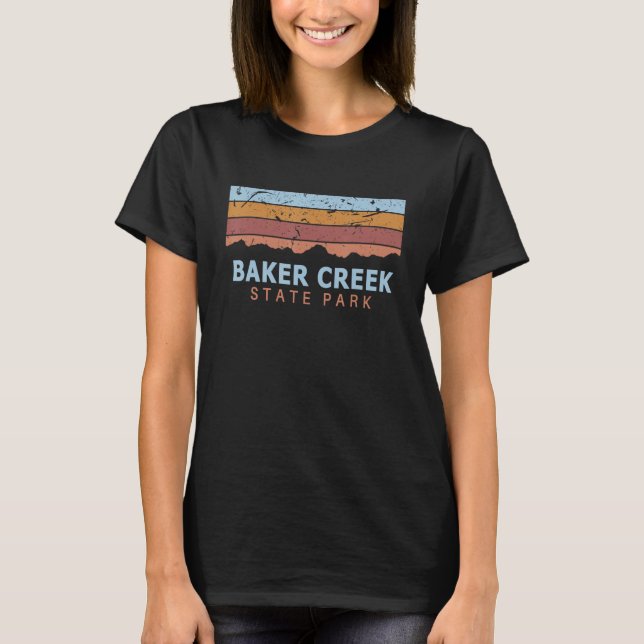 Baker Creek State Park South Carolina Retro Cool T-Shirt (Front)