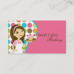 Baker Cup Cakes Bakery Sweet Treats Business Card