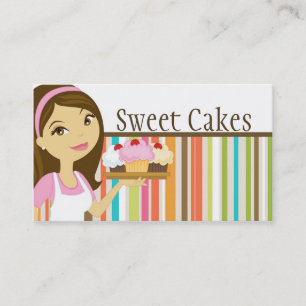 Baker Cup Cakes Bakery Sweet Treats Business Card