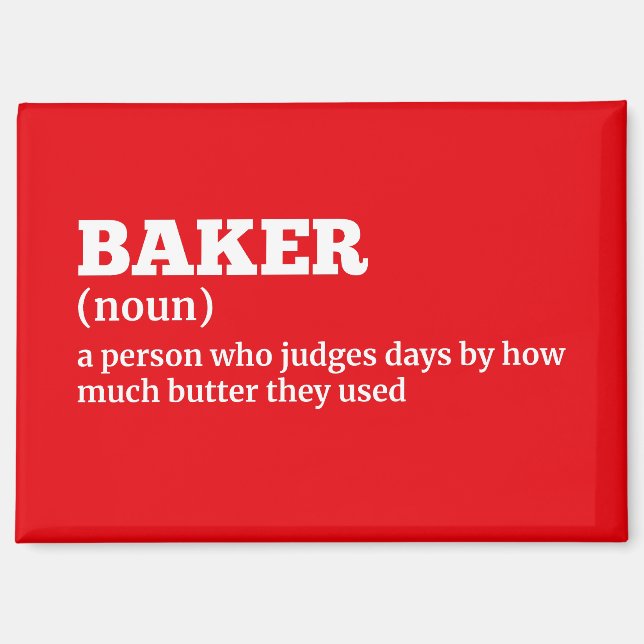 Baker Definition Fridge Magnet (Front)