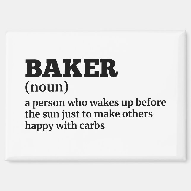 Baker Definition Kitchen Magnet (Front)