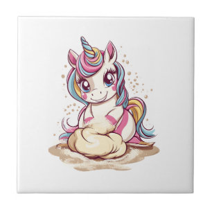 Baker Dough Unicorn (1) Ceramic Tile