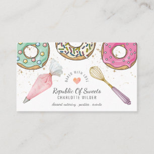 Baker Doughnut Desserts Baking Utensils Business C Card