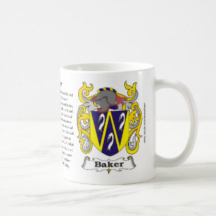 Baker Family Coat of Arms Mug