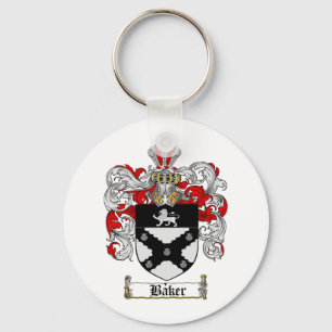 BAKER FAMILY CREST -  BAKER COAT OF ARMS KEY RING