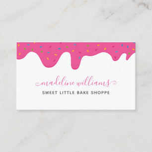 Baker Frosting Drips Sprinkles Bakery Business Card