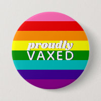 Baker Gay Pride Flag Rainbow Stripe Proudly Vaxed