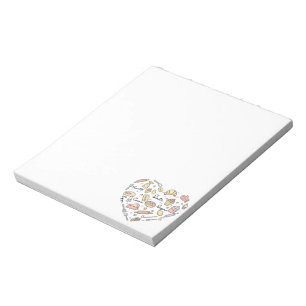 Baker Heart Funny Bakery Baking Pastry Chef Notepad