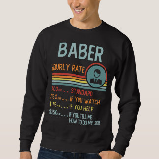 Baker Hourly Rate T-Shirt Retro Job Title Sweatshirt