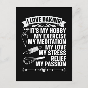 Baker I Love Baking Bakery Chef Cupcake Bake Holiday Postcard