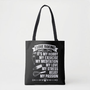 Baker I Love Baking Bakery Chef Cupcake Bake Tote Bag