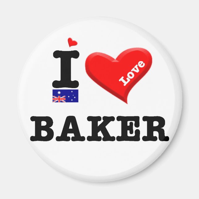 BAKER - I Love Magnet (Front)