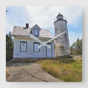 Baker Island Lighthouse, Maine Square Wall Clock