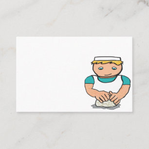 Baker Kneading Dough for Baking Bread Business Card