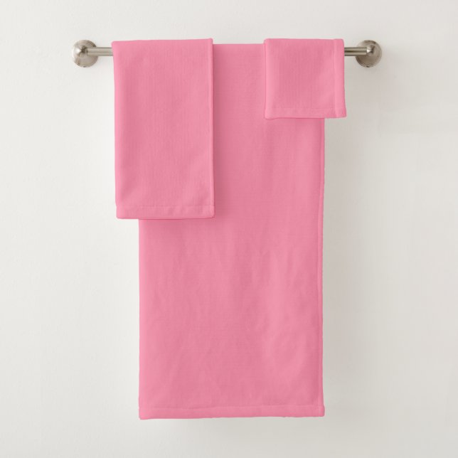 Baker-Miller pink (solid colour)  Bath Towel Set (Insitu)